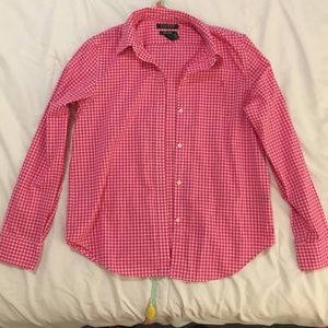 Pink and White Gingham Ralph Lauren Button Down